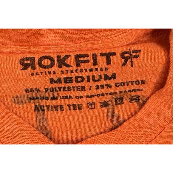 RokFit Men’s "Prepare For The Unknown" Orange Short Sleeve T-shirt Size Medium - Picture 3 of 5